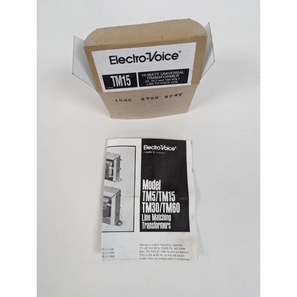 Electro-Voice Other - NEW EV Electro Voice TM15 15 Watt Universal Transformer 25 70.7 100 volt Coil
